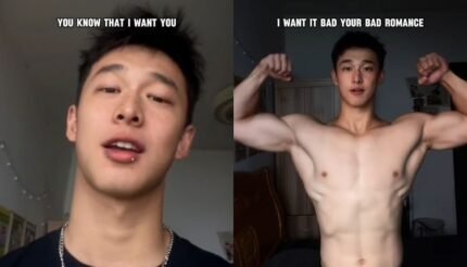 น้ำแตกไม่หยุด หล่อด้วยเงี่ยนด้วย เสี่ยวซูหรือDannyอินฟลูสายออกกำลังกายชื่อดัง สาธิตวิธีชักว่าวเมื่อถึงจุดสุดยอดให้น้ำข้นขาวแตกต่อเนื่องไหลไม่หยุด